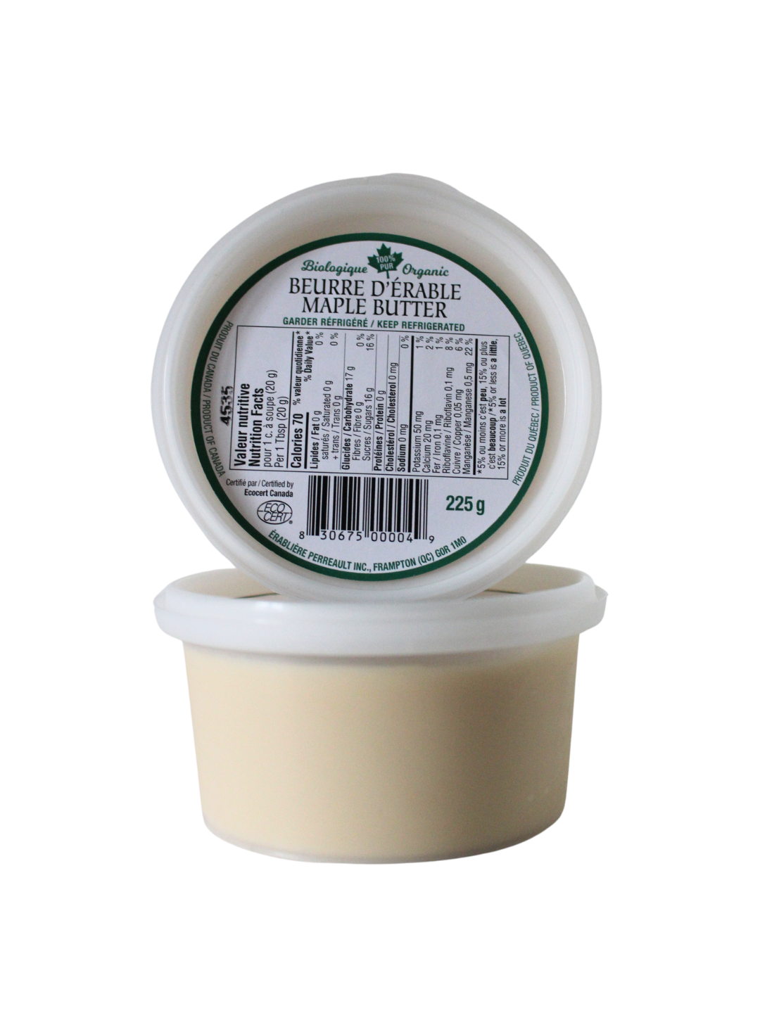 Creamy organic maple butter 